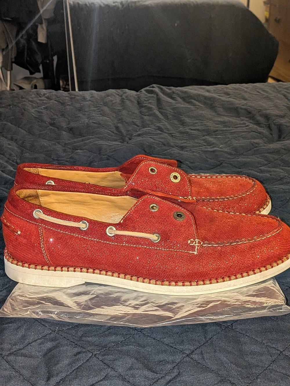 Jimmy Choo Red Men’s Slip-On Boat Shoes